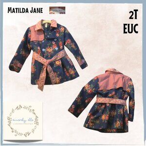 Matilda Jane Floral Trench Coat - EUC